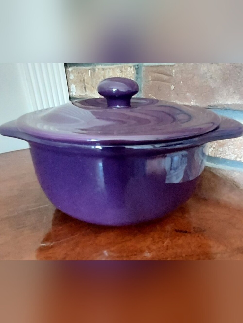 Chantal Stoneware Covered Baking Dish Casserole Purple 1 1/4 Quart Cookware